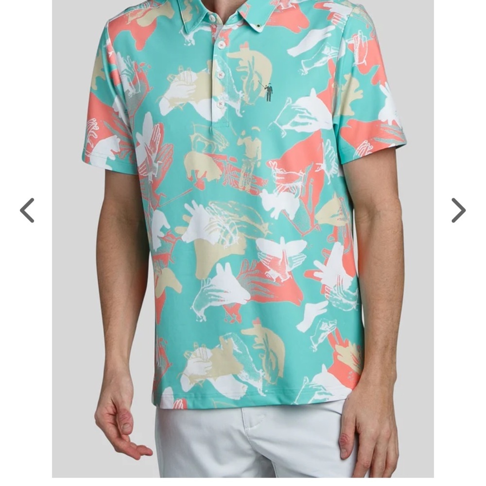 William Murray Golf Happy Hands Club Golf Polo. Size Large. Great Condition.